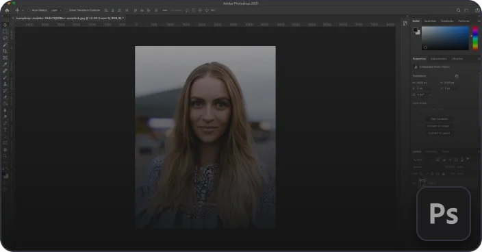 In Adobe Photoshop® interface